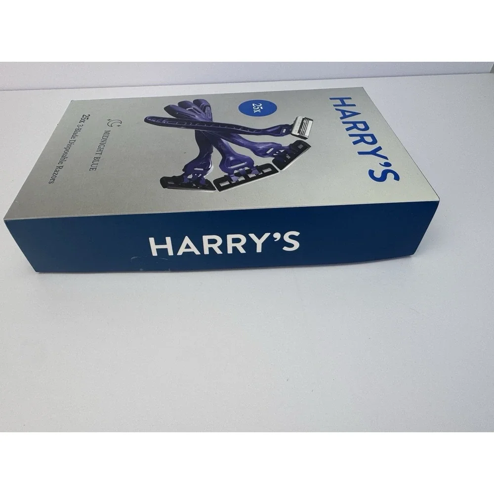 Harry's Men's Disposable Razors 3-Blade Razors Glacier Blue 25‎ Ct NIB